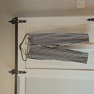 EXPRESS Black & White Editor Checkered Pants 6 Regulat 28" inseam
